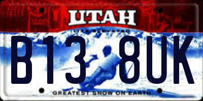 UT license plate B138UK