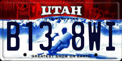 UT license plate B138WI