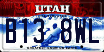 UT license plate B138WL