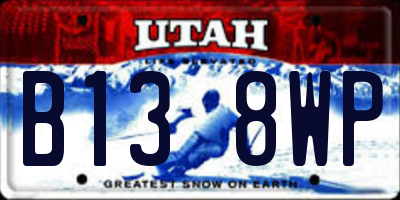 UT license plate B138WP