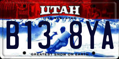 UT license plate B138YA