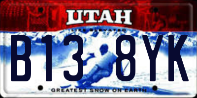 UT license plate B138YK