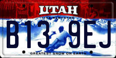 UT license plate B139EJ
