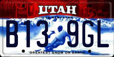 UT license plate B139GL