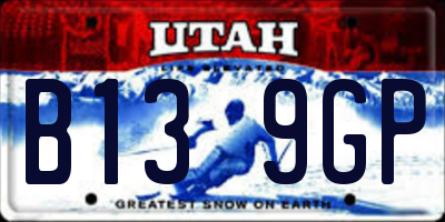 UT license plate B139GP