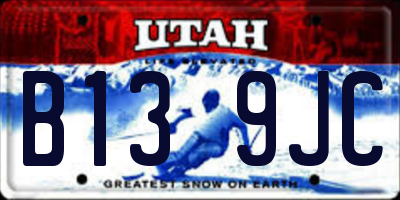 UT license plate B139JC
