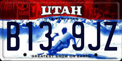 UT license plate B139JZ