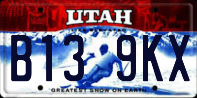 UT license plate B139KX