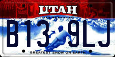UT license plate B139LJ