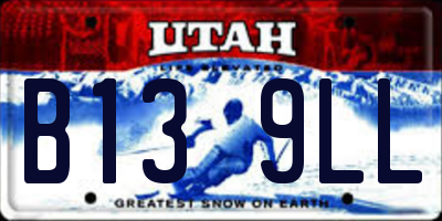 UT license plate B139LL