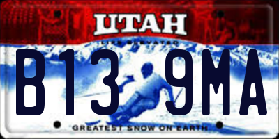 UT license plate B139MA