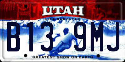 UT license plate B139MJ