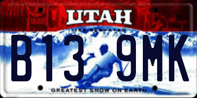 UT license plate B139MK