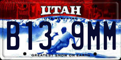 UT license plate B139MM