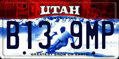 UT license plate B139MP