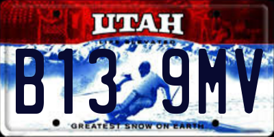UT license plate B139MV