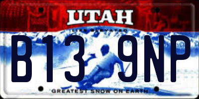 UT license plate B139NP