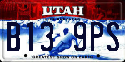 UT license plate B139PS