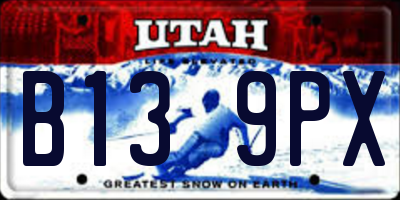 UT license plate B139PX