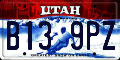 UT license plate B139PZ