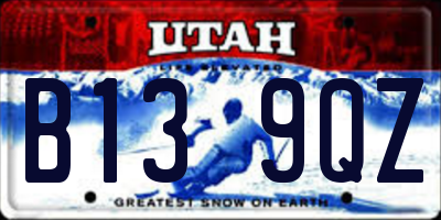 UT license plate B139QZ