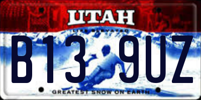 UT license plate B139UZ