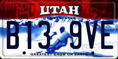 UT license plate B139VE