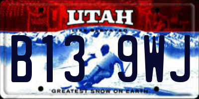 UT license plate B139WJ