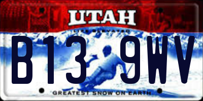 UT license plate B139WV