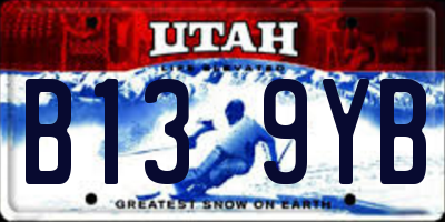 UT license plate B139YB