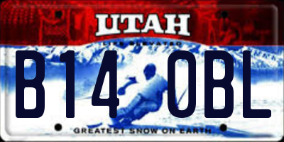 UT license plate B140BL