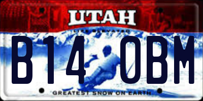 UT license plate B140BM