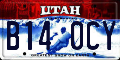 UT license plate B140CY