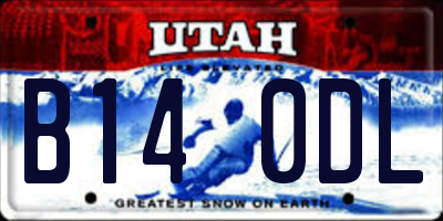 UT license plate B140DL