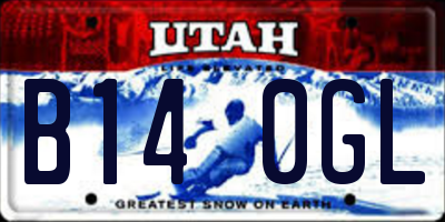 UT license plate B140GL