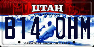 UT license plate B140HM