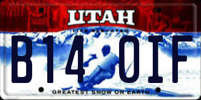 UT license plate B140IF