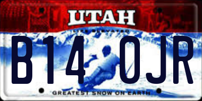 UT license plate B140JR