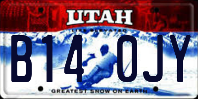 UT license plate B140JY