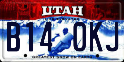 UT license plate B140KJ