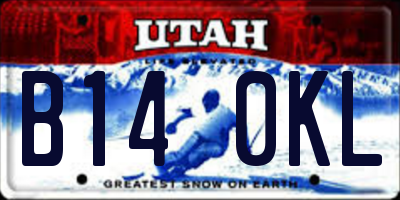 UT license plate B140KL