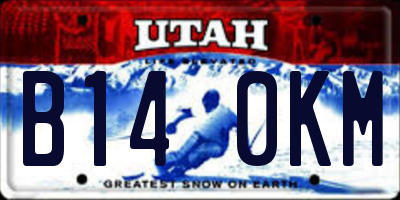 UT license plate B140KM