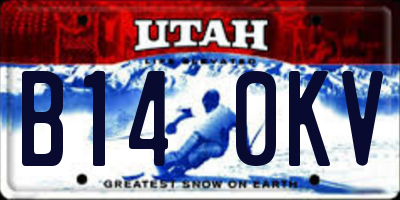 UT license plate B140KV