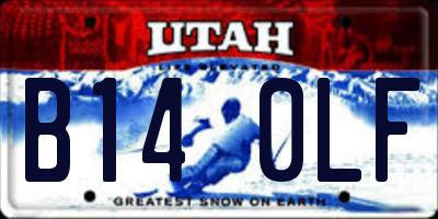 UT license plate B140LF