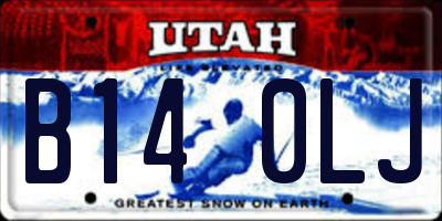 UT license plate B140LJ