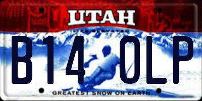 UT license plate B140LP