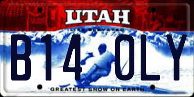 UT license plate B140LY