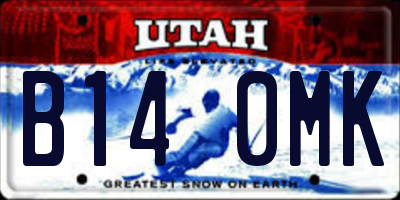 UT license plate B140MK