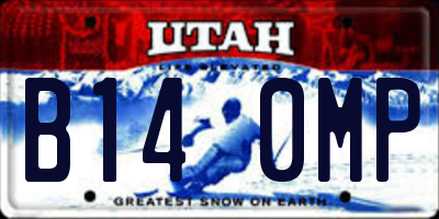 UT license plate B140MP
