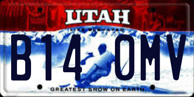 UT license plate B140MV